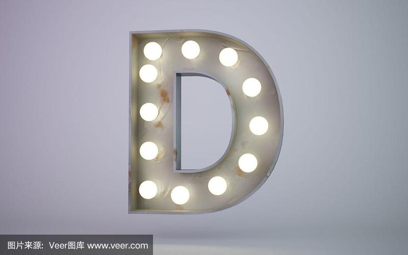 英文字母d,照明设备,电灯泡,文字,字母表次序